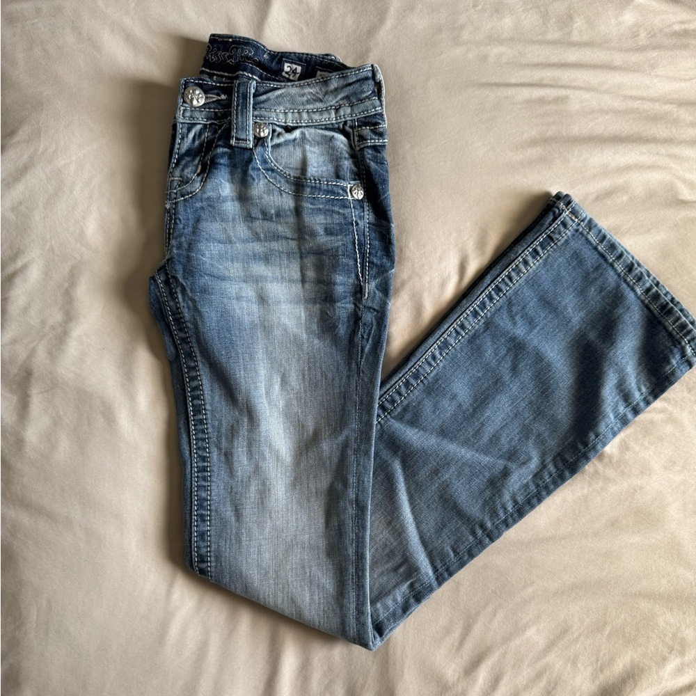 Miss Me Signature Boot Cut Fleur Low Rise Jeans